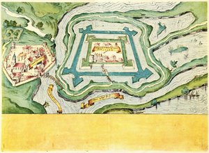 Ciudad, castillo y fortaleza de Spandau 1604 de Unknown